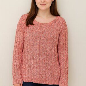 Gap Sweater Red woman Cotton Multicolor size medium long sleeves round neck